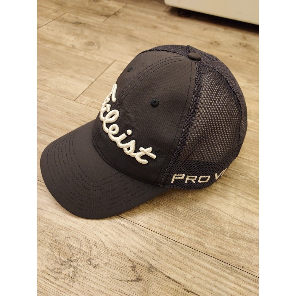 Titleist Hat Cap Mens Snap Back Pro V1 Fade Blue Gray Golf Embroidered Mesh Back